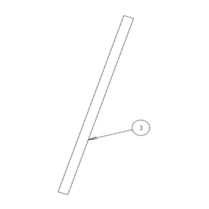 Truvox 03-6423-1000 260 mm drain hose - parts diagram, reference 3