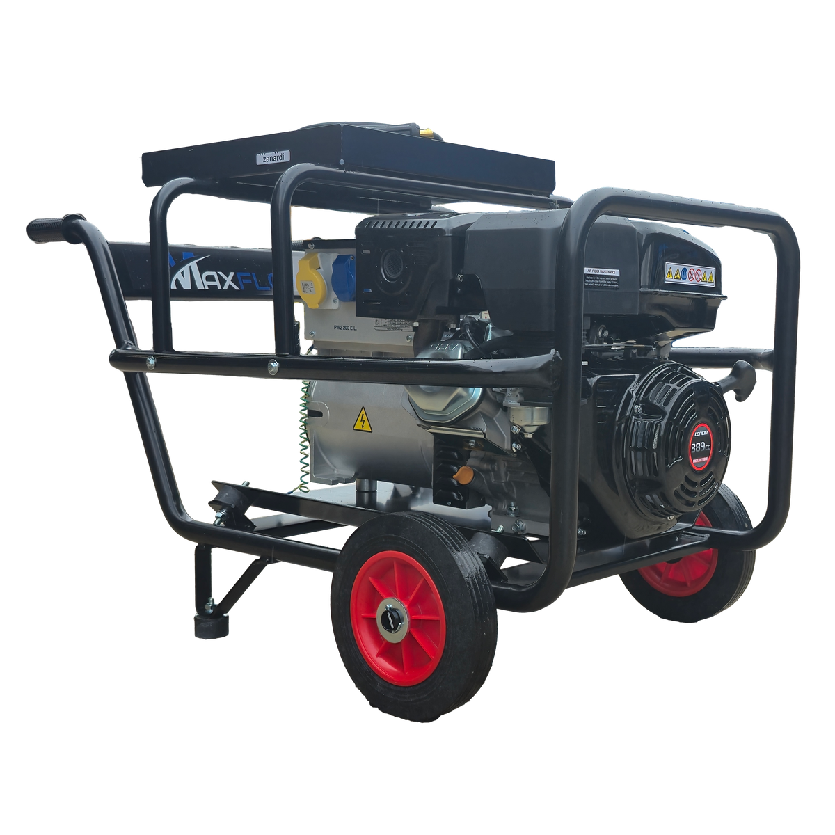 Maxflow DC Petrol Welder Generator – Loncin G390 Engine 4.5 kVA Trolley Frame