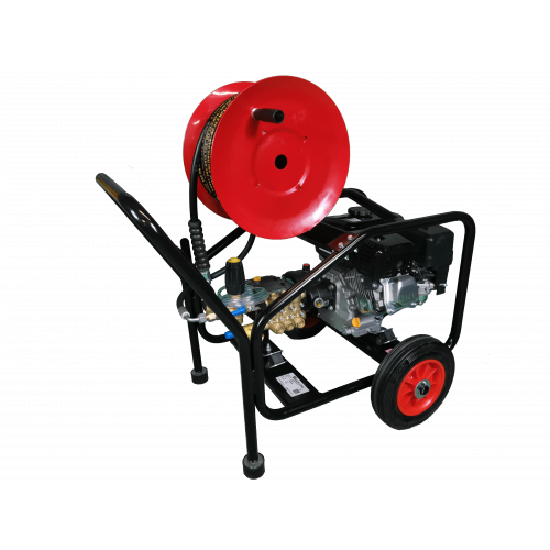 Maxflow Semi-Industrial Pressure Washer - Loncin G200 14 LPM Cage Frame + 20M Reel