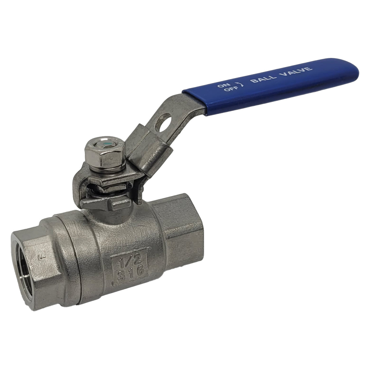 LOW PRESSURE 1/2" STAINLESS STEEL LEVER VALVE F/F