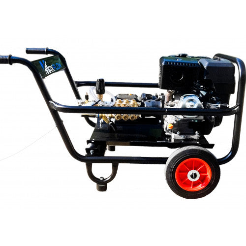 Maxflow Industrial Pressure Washer - Loncin G420 24 LPM Gearbox Driven Trolley Frame (Electric Start)