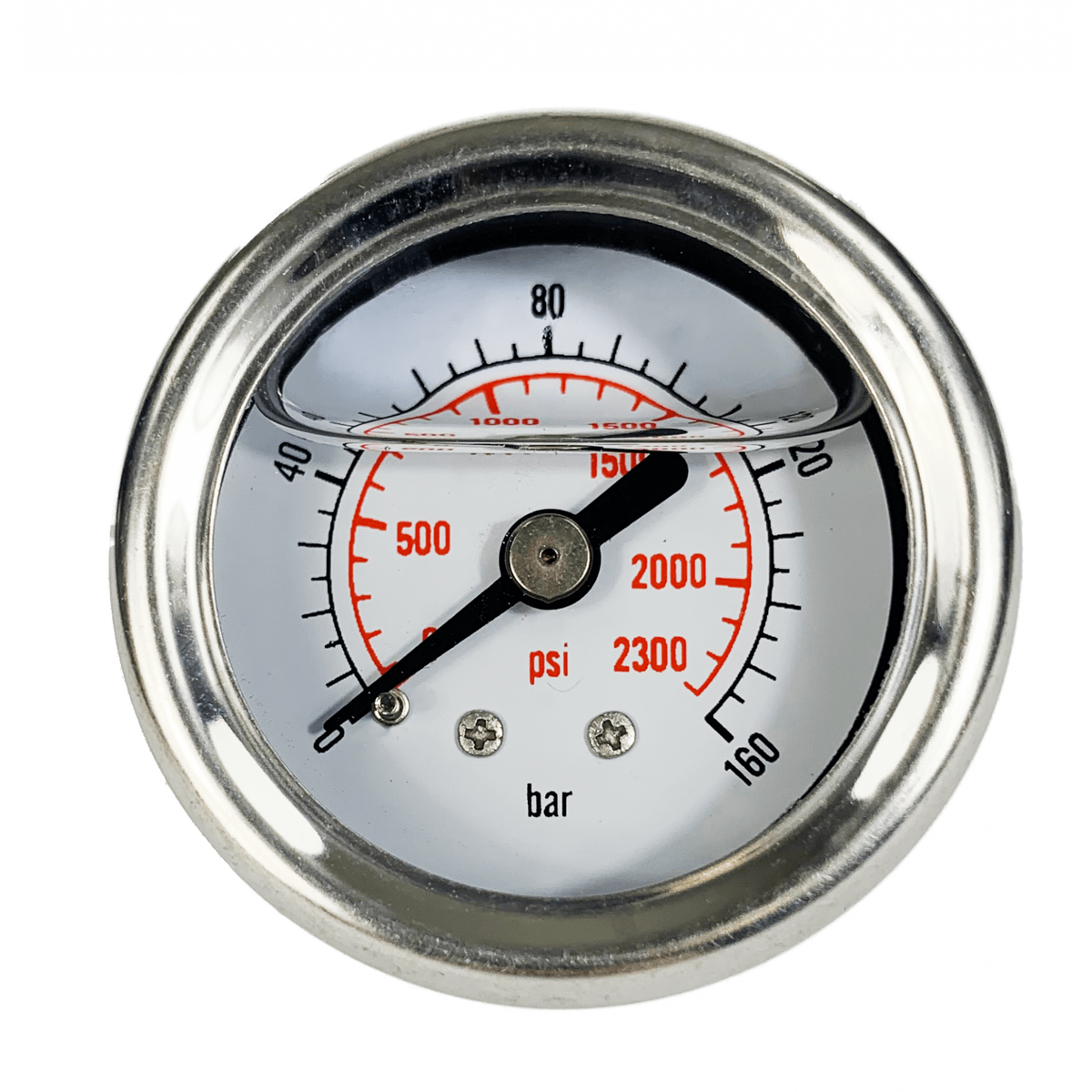 160 Bar, 1/4" Back Feed Pressure Gauge, 40MM