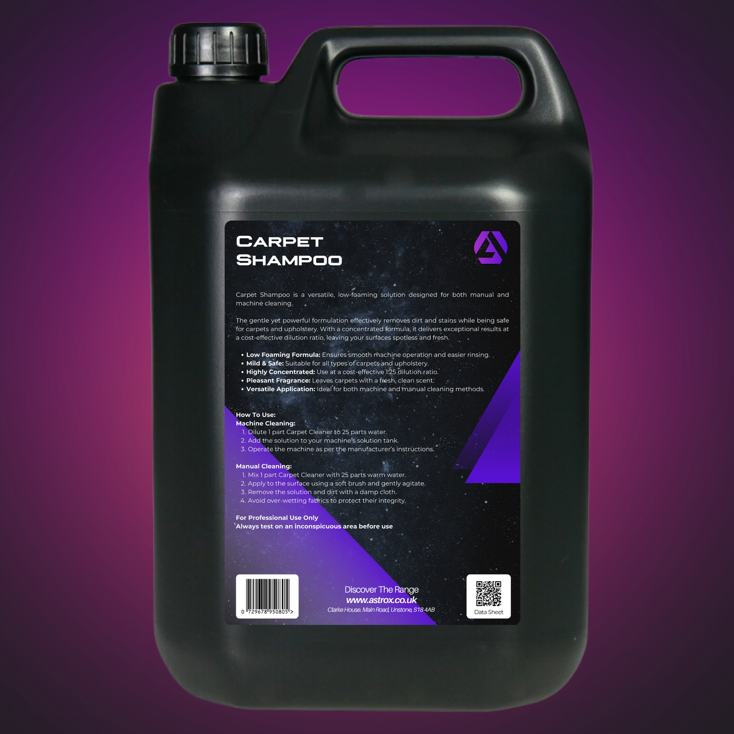 Astrox Carpet Shampoo - 5 Litres - Cleaning Chemicals