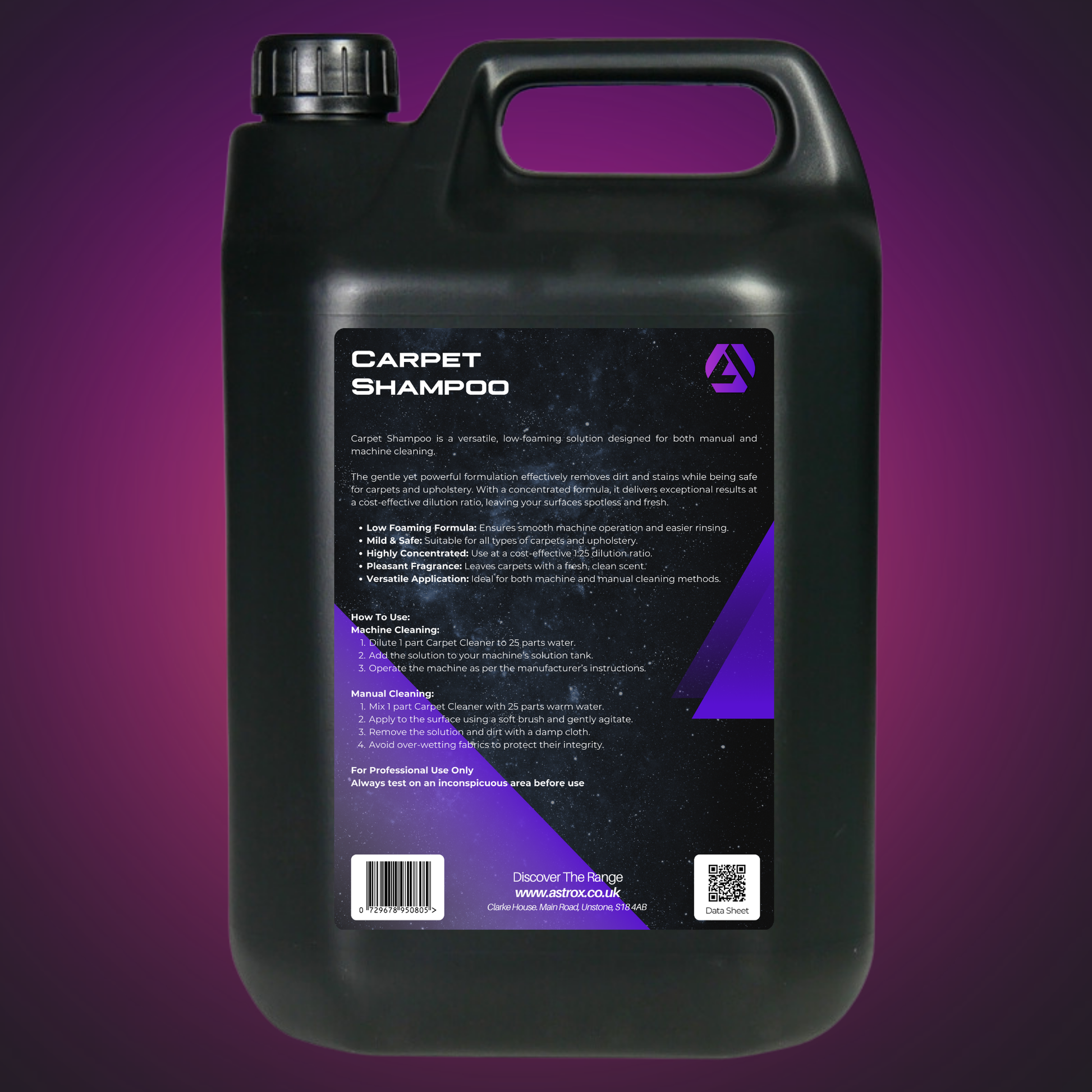 Astrox Carpet Shampoo - 5 Litres - Cleaning Chemicals