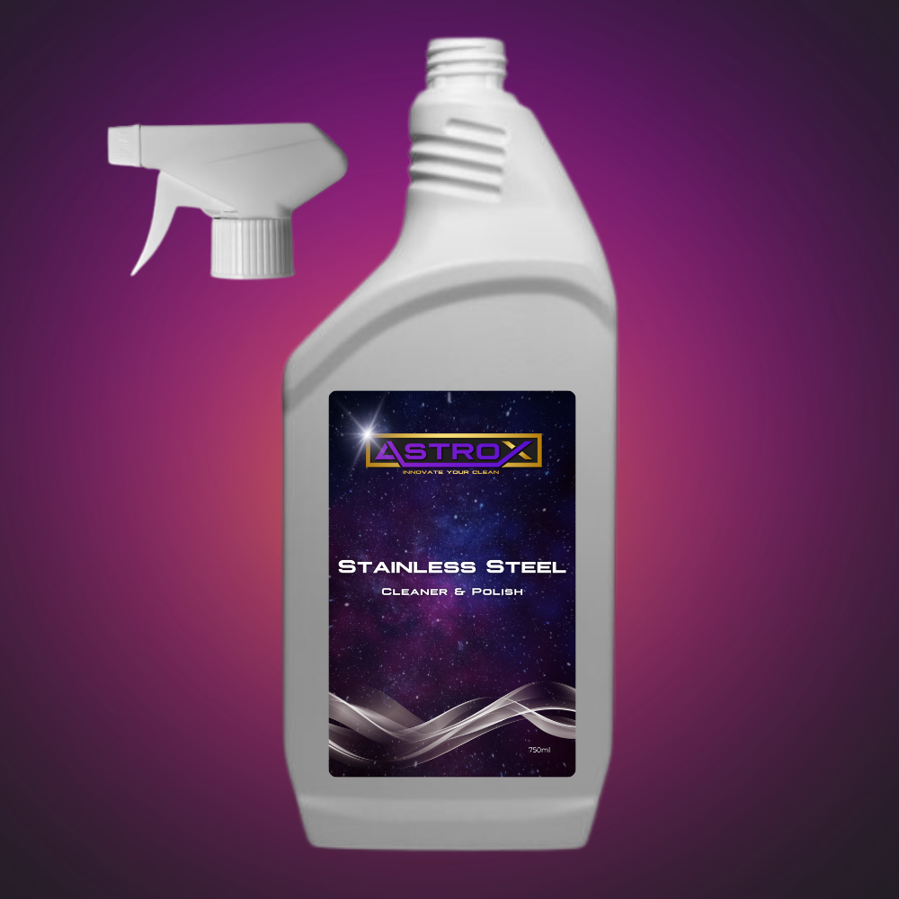 Astrox Stainless Steel Cleaner & Polish - 750ml Spray - Cleaning Chemicals