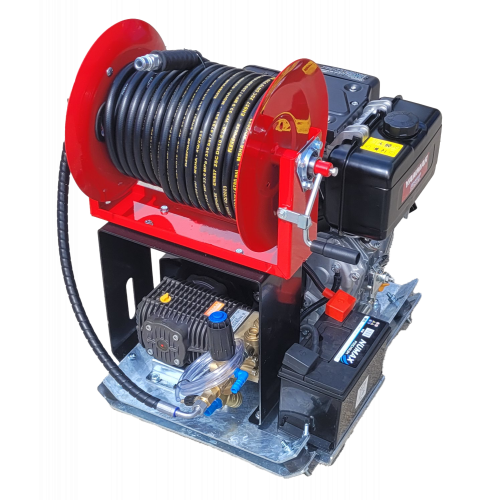 Maxflow Industrial Pressure Washer - Yanmar L100-V Comet Pump 18 LPM Skid Frame + 30M Reel