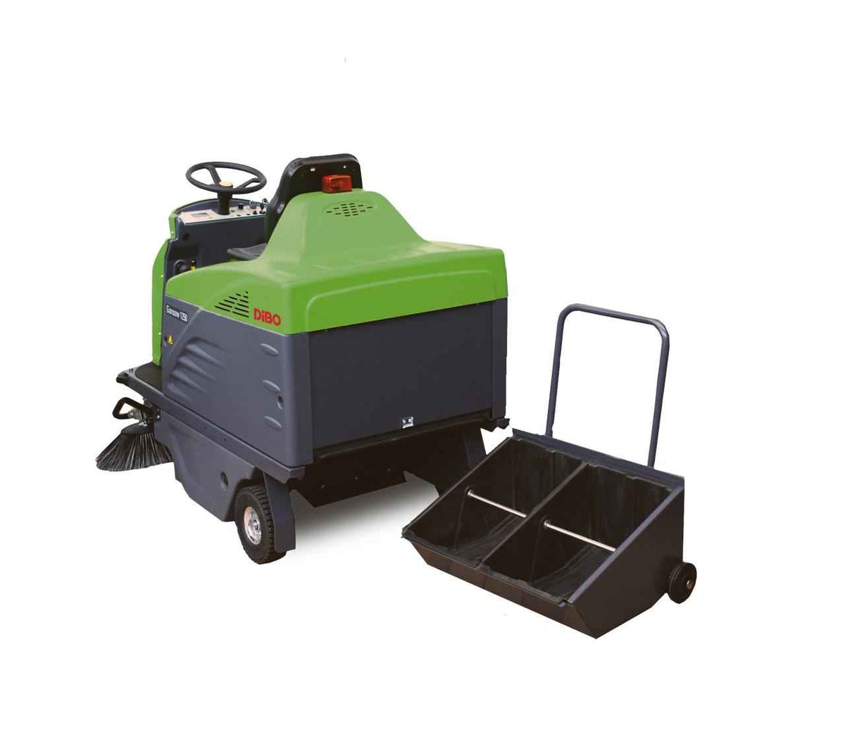 IPC 1250EV Ride On 48" Battery Powered Sweeper - 70ltr