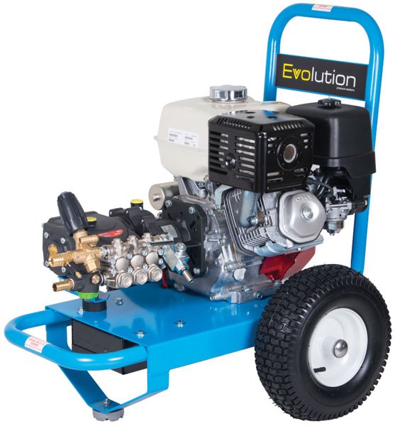 Evolution 2 Honda GX390 Pressure Washer - 21lpm - 200bar - 1450 RPM Gearbox Drive - Electric Start With 10m Hose (No