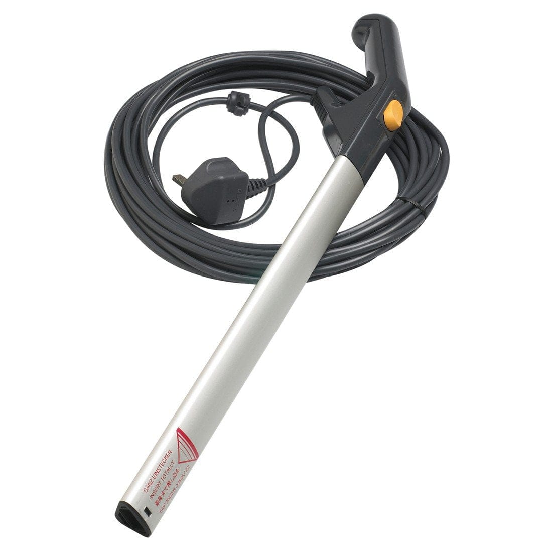 Genuine Sebo X Series Complete Handle With Mains Cable - Grey and Yellow - Commercial Cleaning Machines Ltd