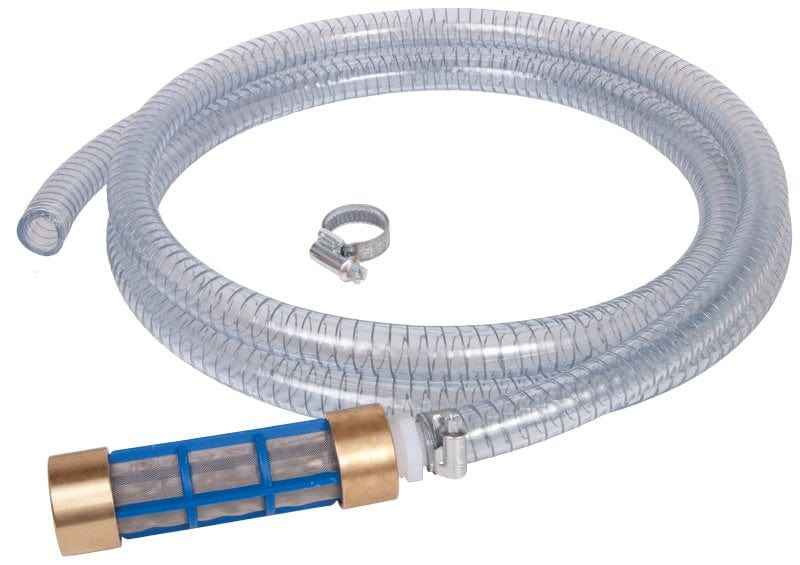 Heavy Duty 3 Meter 5/8" Suction Hose and Weighted Filter Kit - 50 Mesh Filter - Commercial Cleaning Machines Ltd