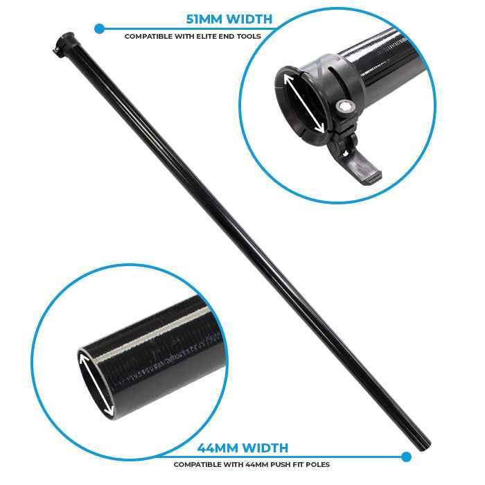 SkyVac Tapered Rigid Pole, 44mm to 51mm, 1.5m