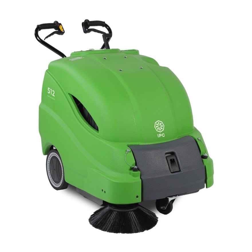 IPC 512 Large 70cm, 50 Litre Powered Sweeper With Vacuum - 105Ah - Commercial Cleaning Machines Ltd