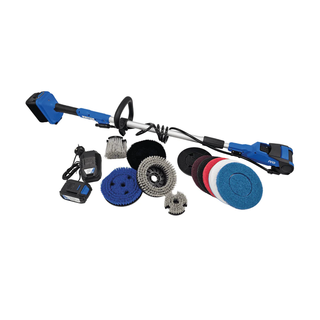 iVO PowerBrush XL 2.0 - Battery Powered Vortex Cleaning Brush - Standard Kit - Scrubber Dryer