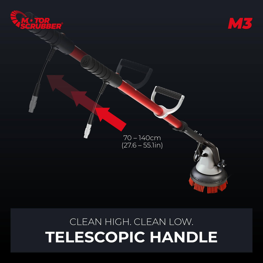 Motor Scrubber Scrubber Dryer MotorScrubber M3M - Portable, Powerful, Commercial Scrubber For Hard To Clean Areas - 70cm - 140cm Handle M3M - Buy Direct from Spare and Square