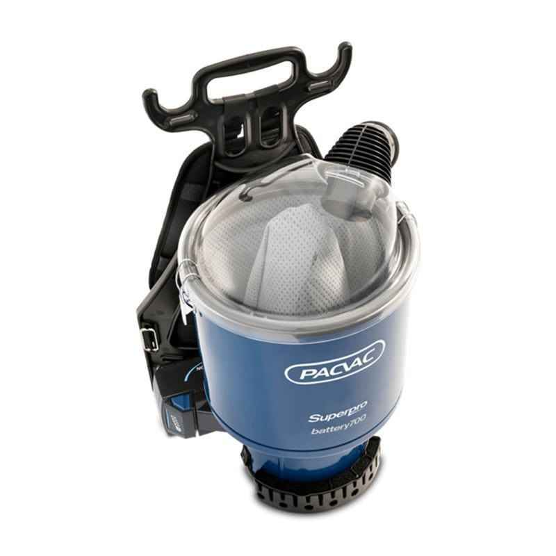Pacvac SuperPro 700 Commercial Back Pack Vacuum Cleaner - Battery Powered