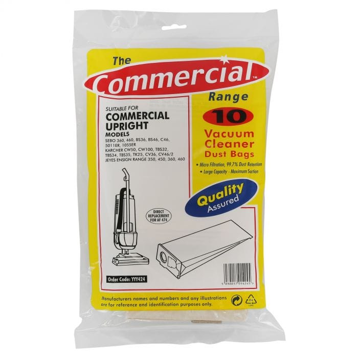Sebo BS36 BS46 Vacuum Cleaner Paper Bag - 1055 (Pack Of 10) - Commercial Cleaning Machines Ltd