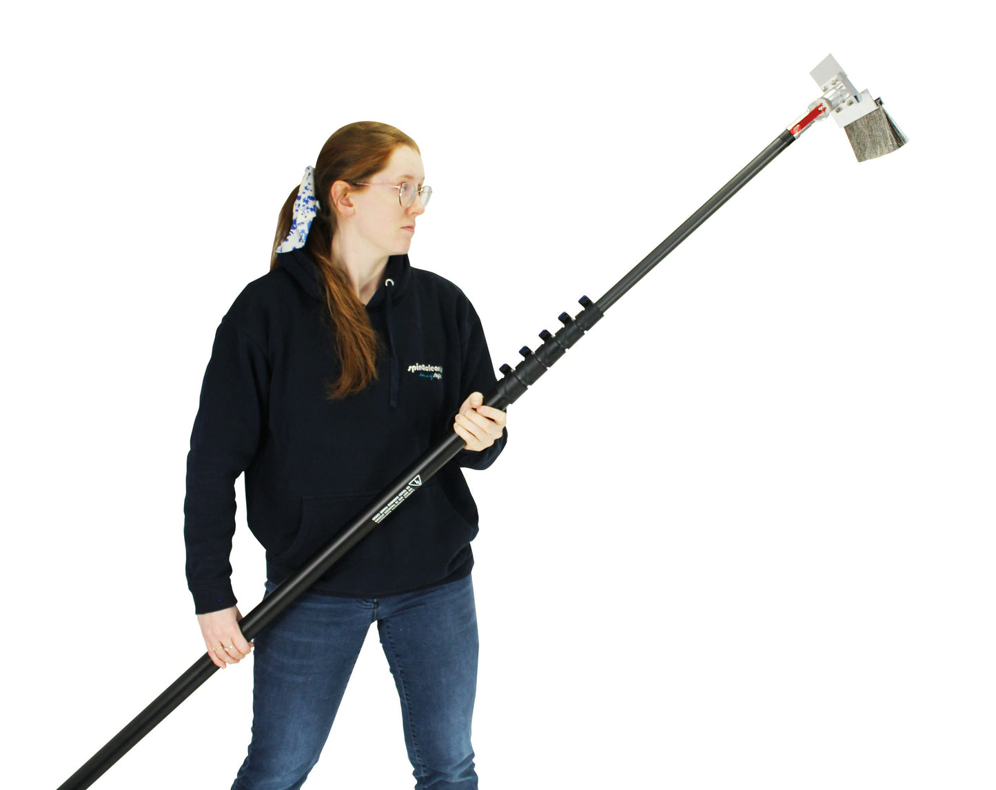 SkyScraper Roof Cleaning Package with Telescopic Pole 24ft - 34ft Options - Roof Cleaning