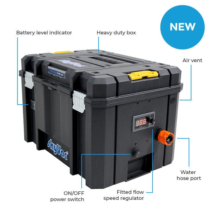 skyVac Soft Wash Pump Box - Chemical and Bleach Pump - Single Pump - Softwash Unit