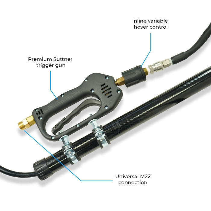 skyWash Roof Cleaning System - Premium Pole and Surface Cleaner - Roof Cleaning