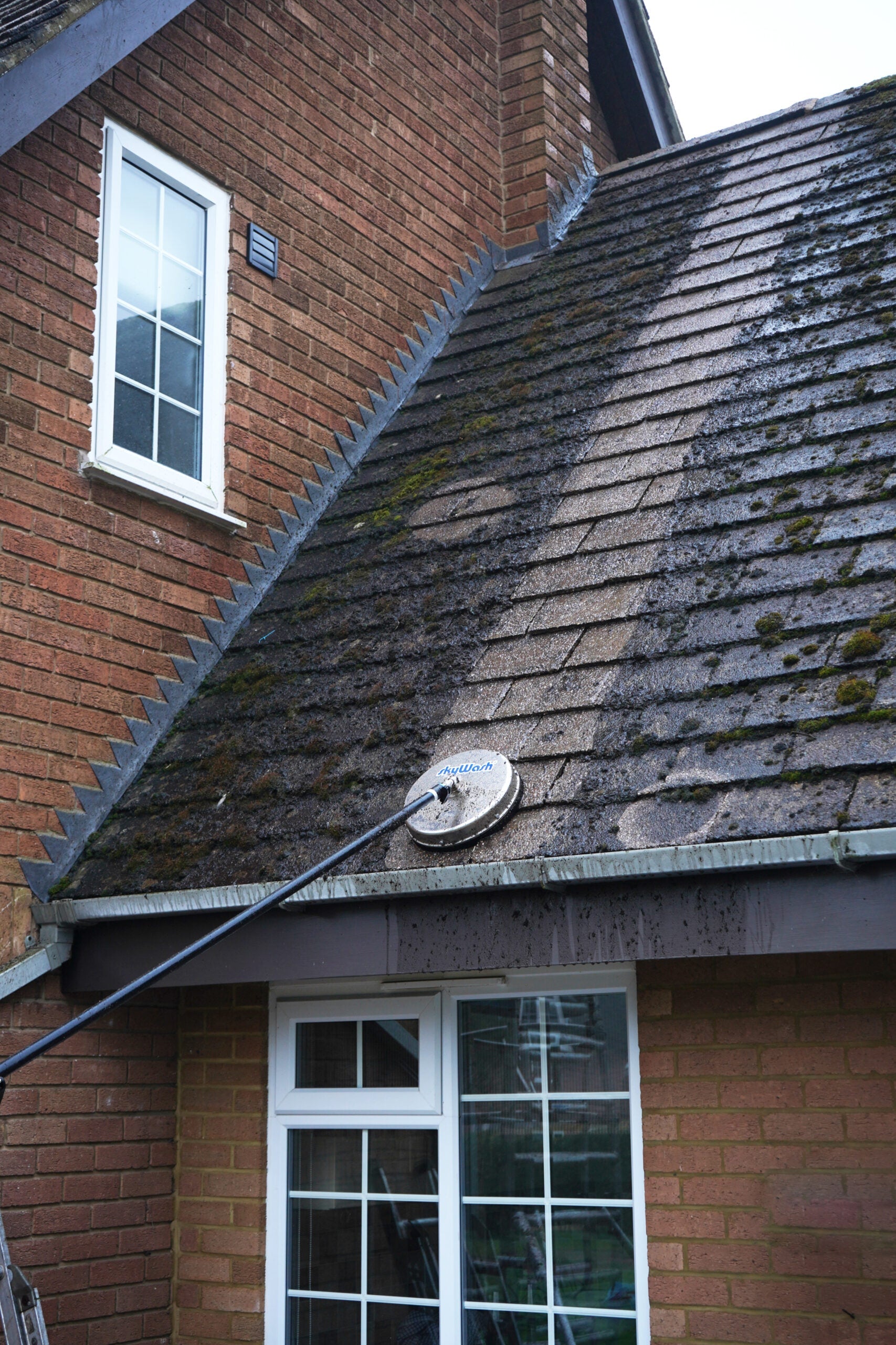 skyWash Roof Cleaning System - Premium Pole and Surface Cleaner - Roof Cleaning