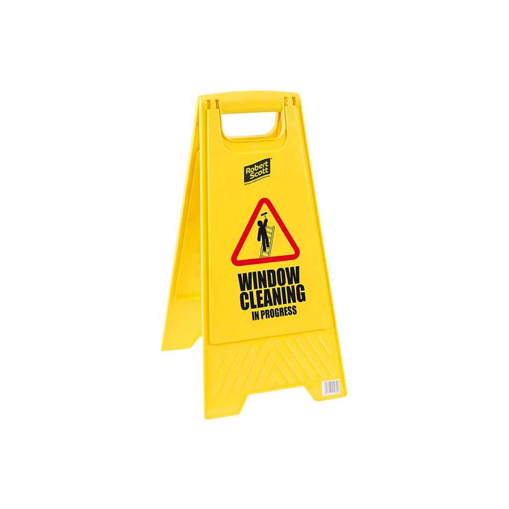 Window Cleaning Standard Safety Floor Sign - Box of 5 - Commercial Cleaning Machines Ltd