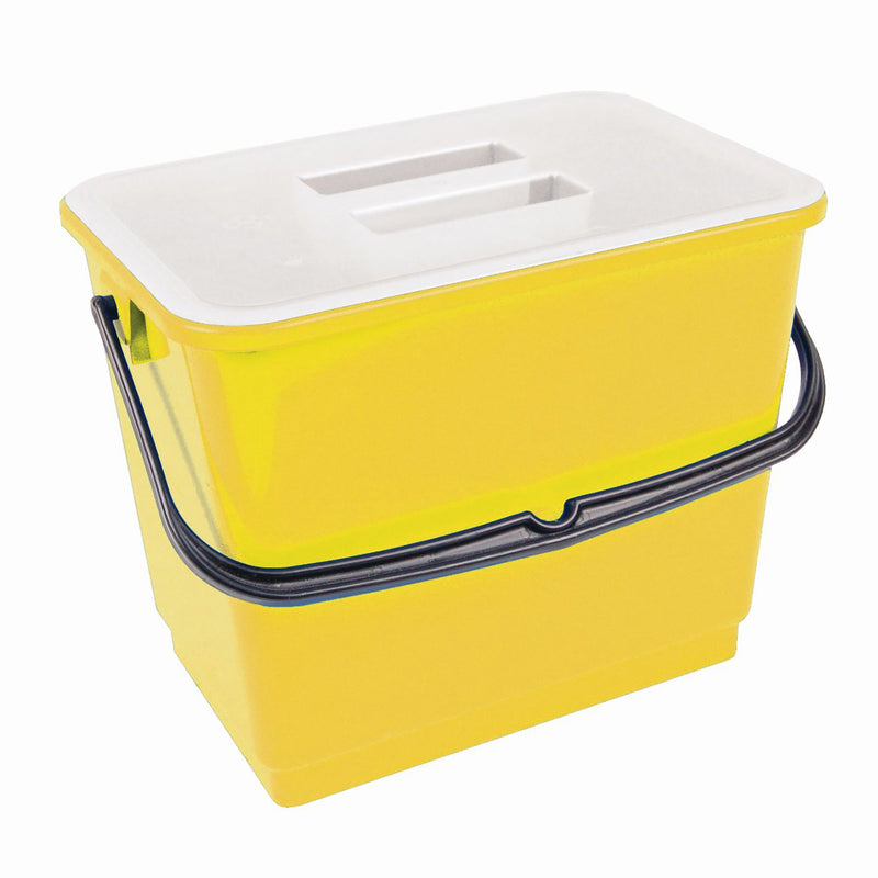 Rokleen Bucket & Lid 12 Litre - Yellow