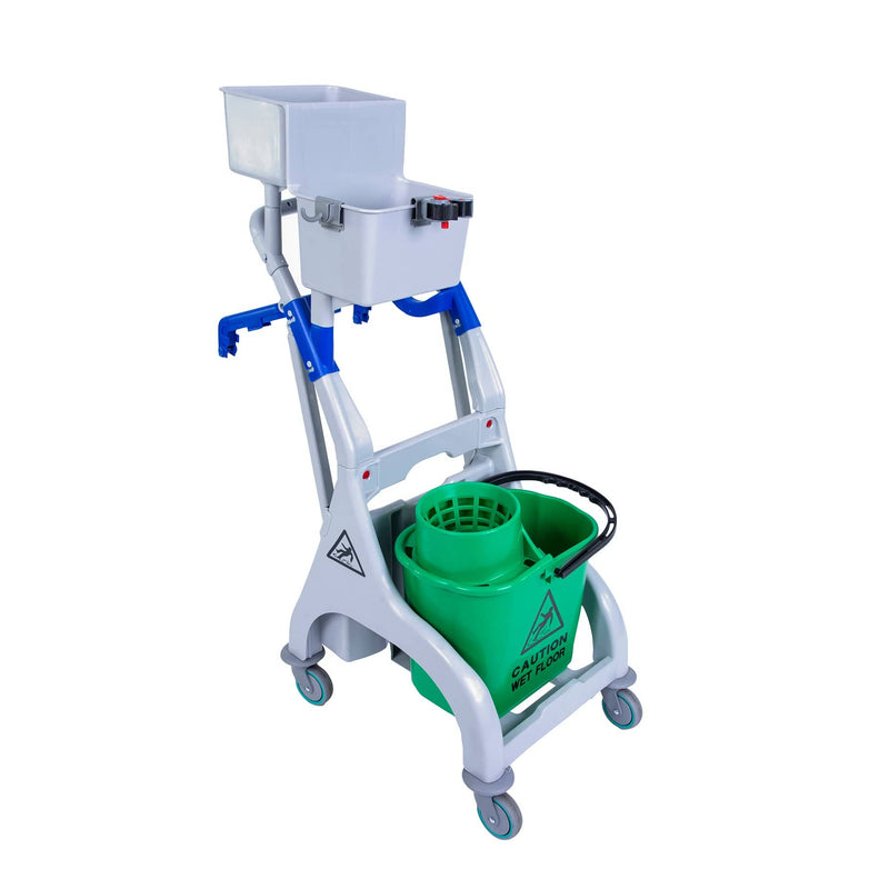 QR Socket Mopping Trolley 15 Litre Green