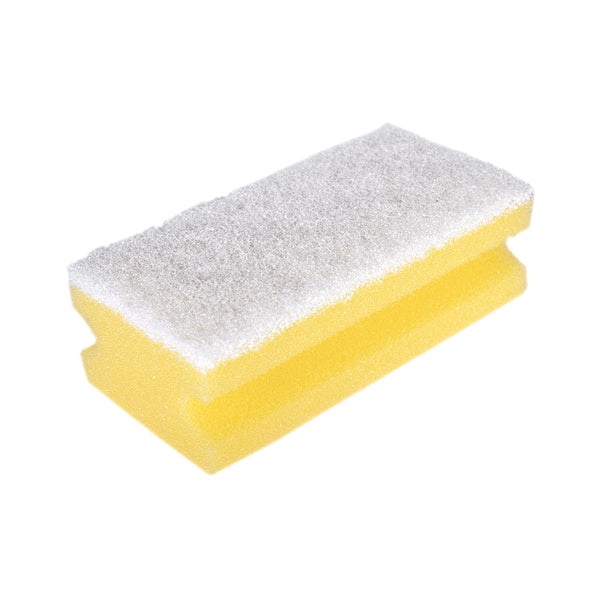 Gripped Sponge Scourer 13x7x4cm - White