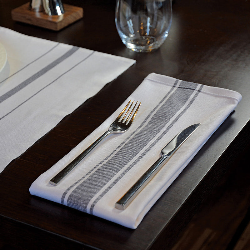 Black Centre Stripe Napkin E