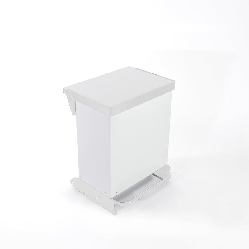 Fire Retardant Steel Bin Fixed Body 36 Litre - White