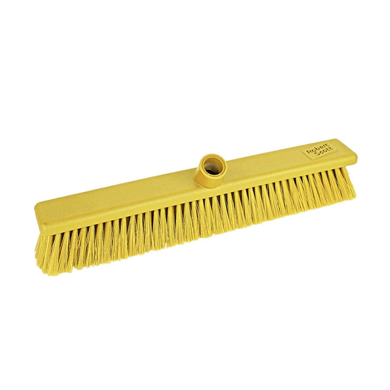 Washable Broom Head Coloured Stock 45cm Stiff - Yellow