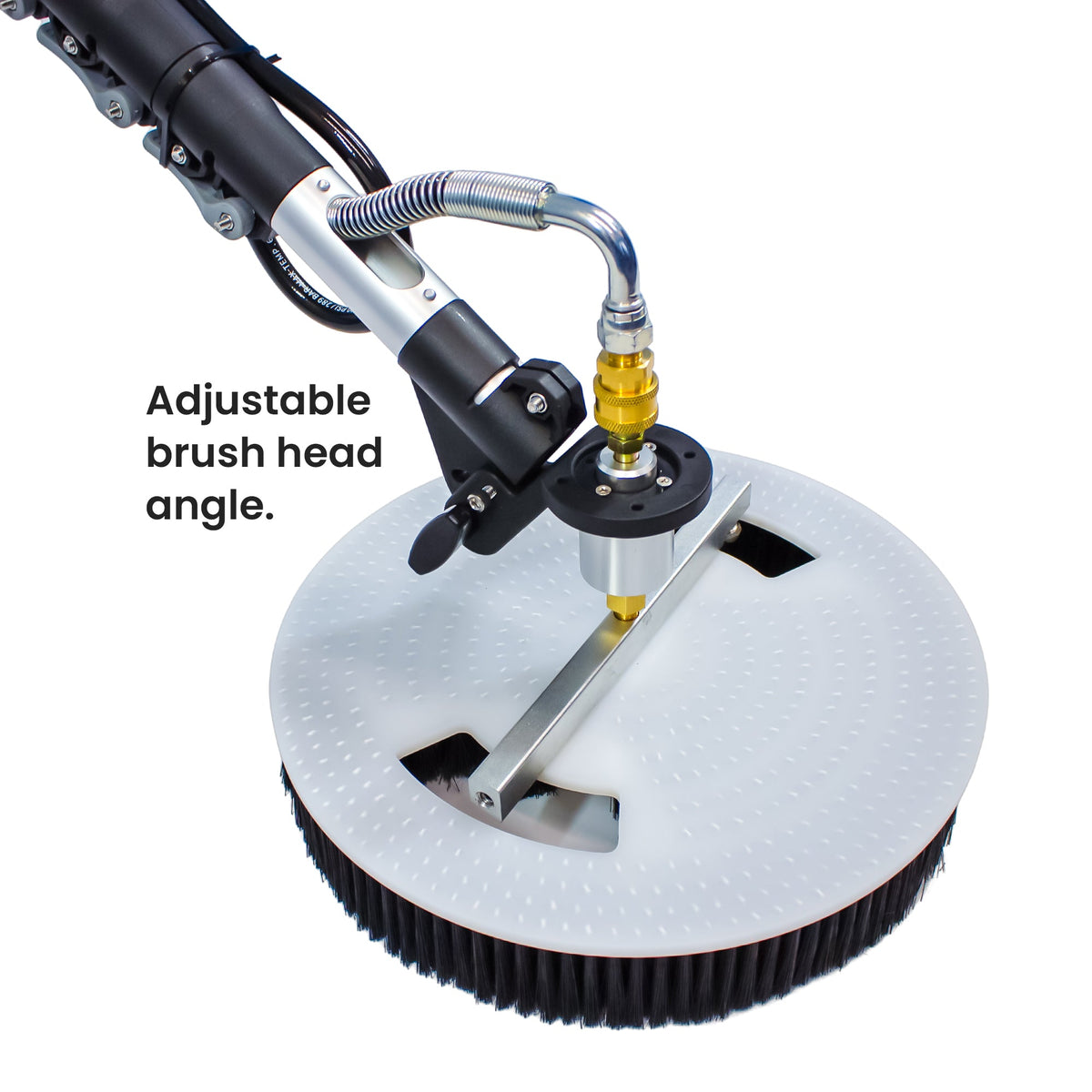 Equip2clean Aquaspray® Rotary Solar Panel/Roof Cleaning Brush With 18ft Telescopic Lance