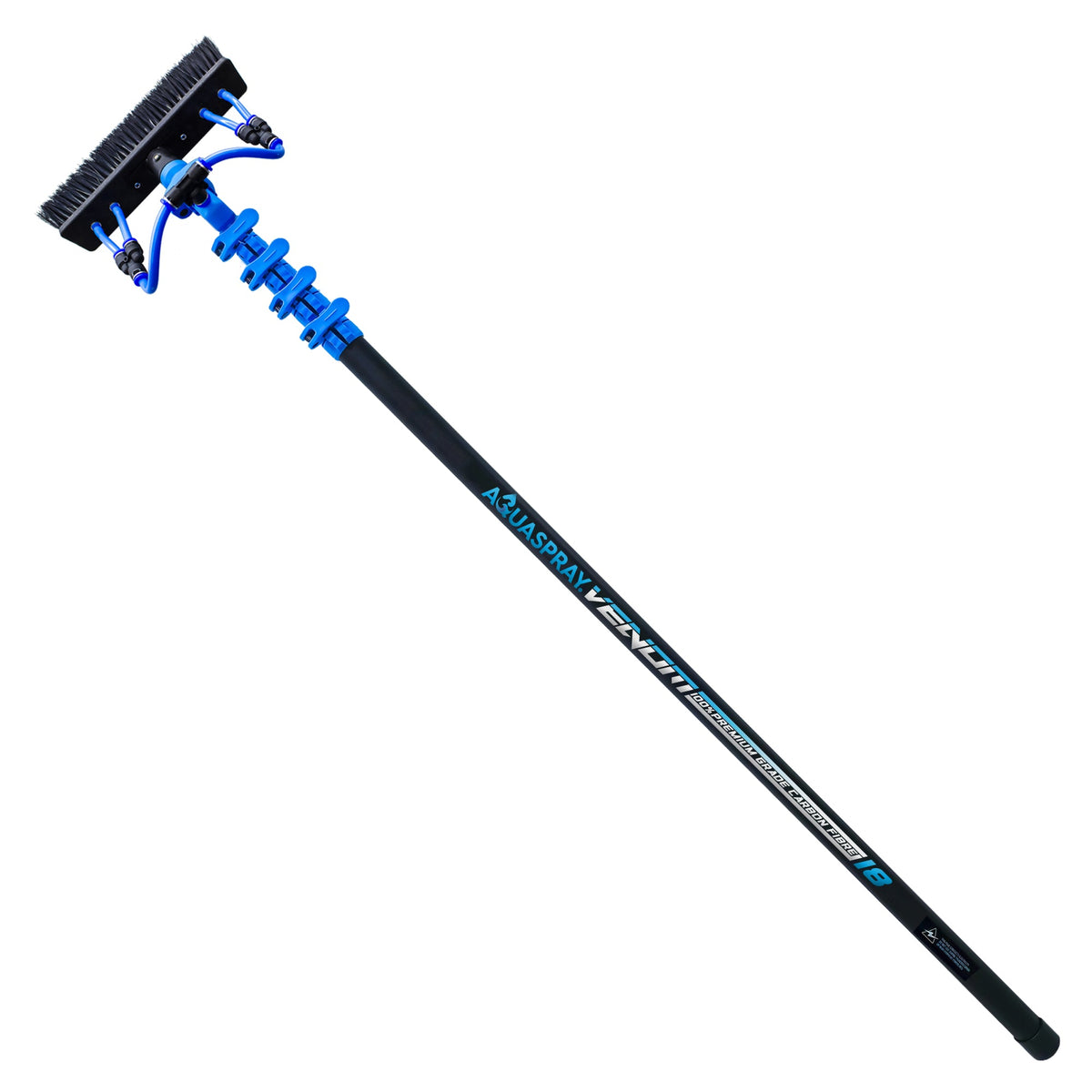 Aquaspray Venom Aquaspray® Venom 18ft 100% Carbon Fibre Waterfed Window Cleaning Pole 4-Section