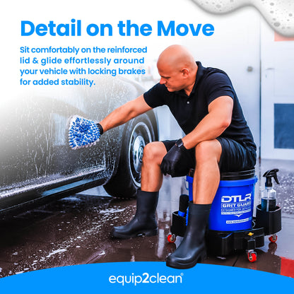 Equip2clean DTLR® Grit Guard Wash bucket with Trolley