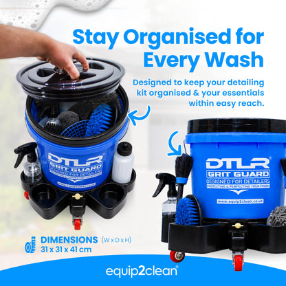 Equip2clean DTLR® Grit Guard Wash bucket with Trolley