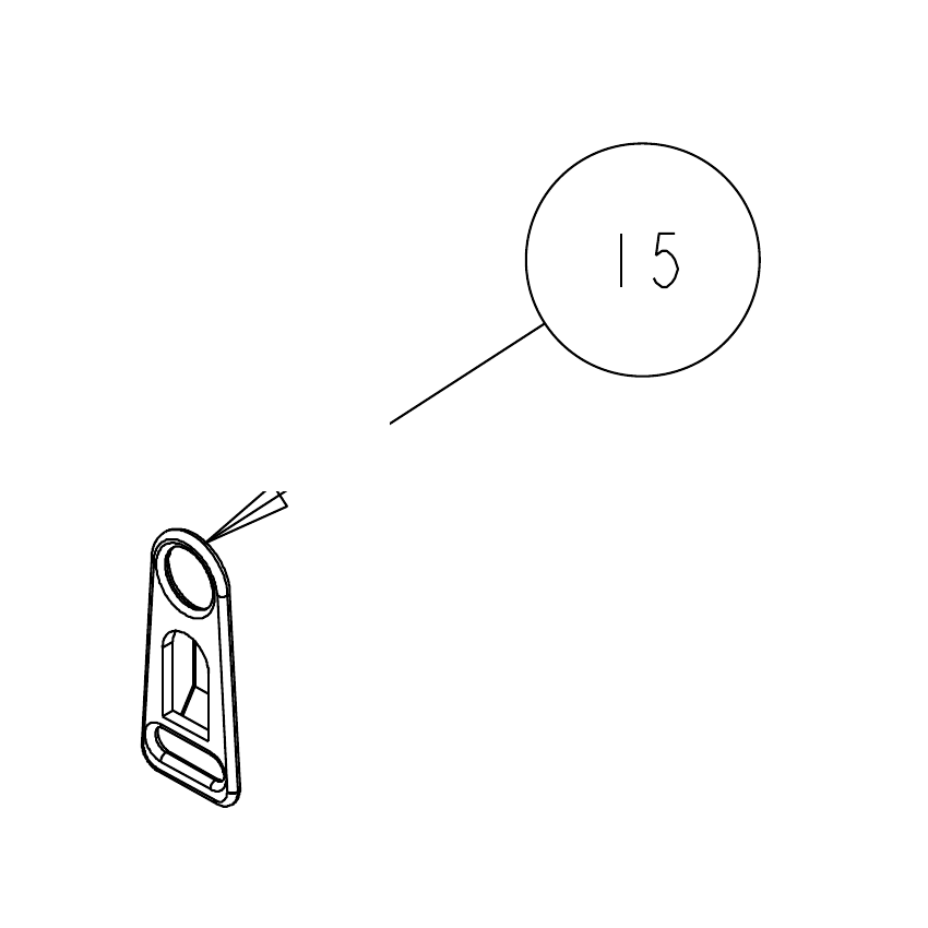 Truvox 02-3152-0000 cable strain relief bracket - parts diagram