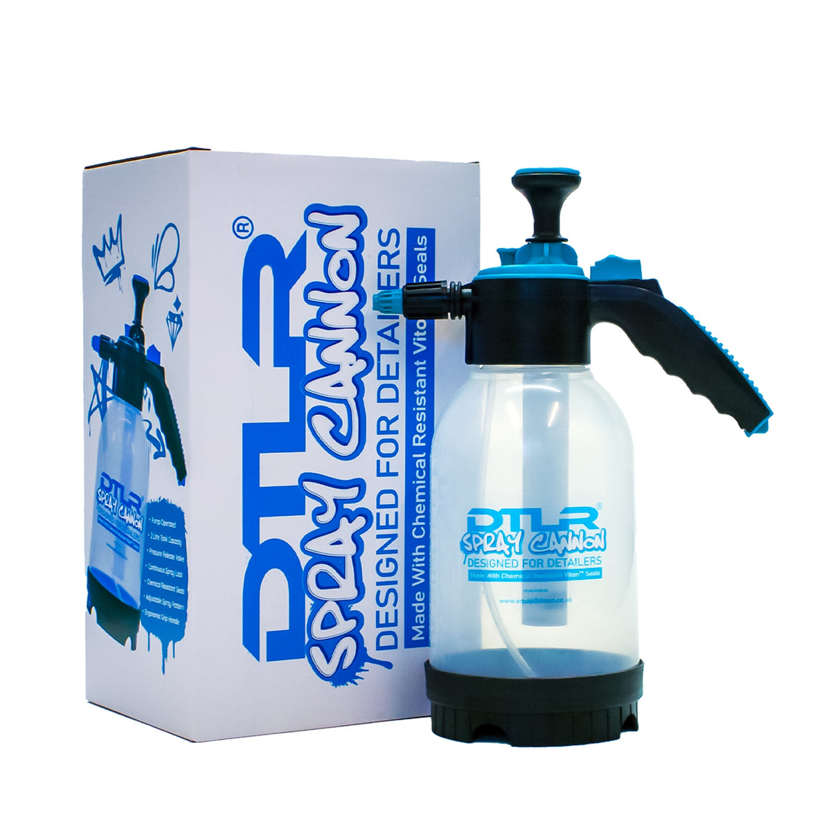 Equip2clean DTLR® Spray Cannon - pump action with VITON seals - 2 litre