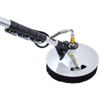 Equip2clean Aquaspray® Rotary Solar Panel/Roof Cleaning Brush With 18ft Telescopic Lance