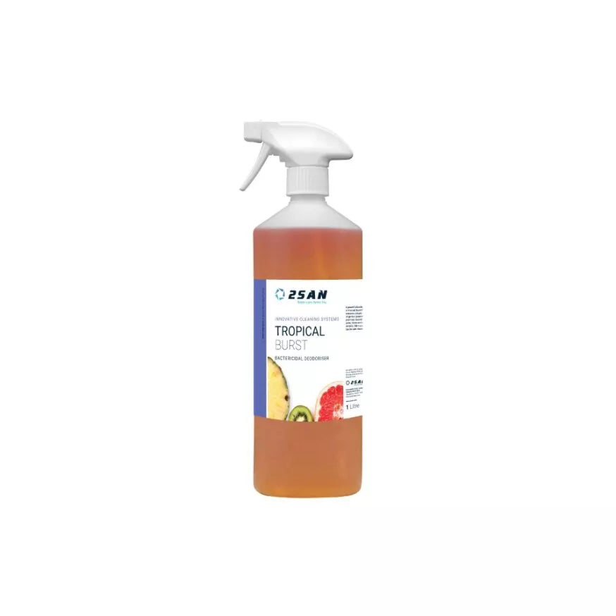 2San Tropical Burst Sprayer - 1 Litres - Powerful Deodoriser - Cleaning Chemicals