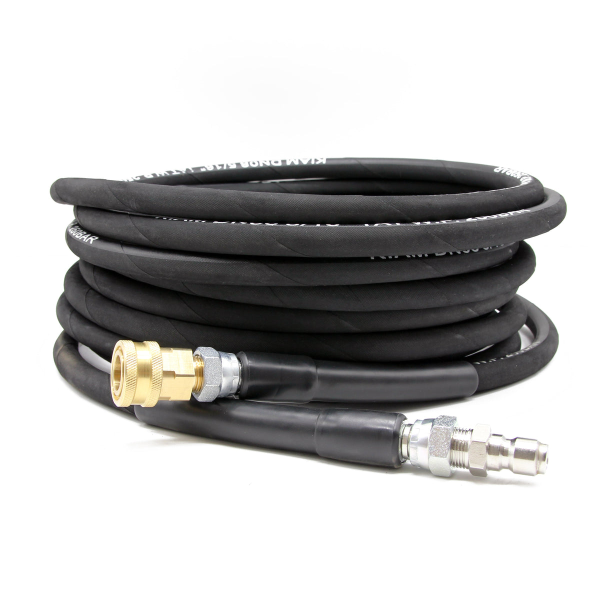 Kiam Products Heavy Duty 5/16" Pressure Washer Hose - 3/8" Male & Female Quick Release, 250 Bar/3750 PSI Rated