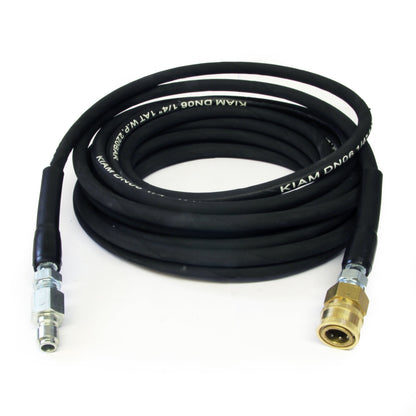 Kiam Products 1/4" Pressure Washer Hose - 3/8" Male & Female Quick Release, 220 Bar/3190 PSI Rated