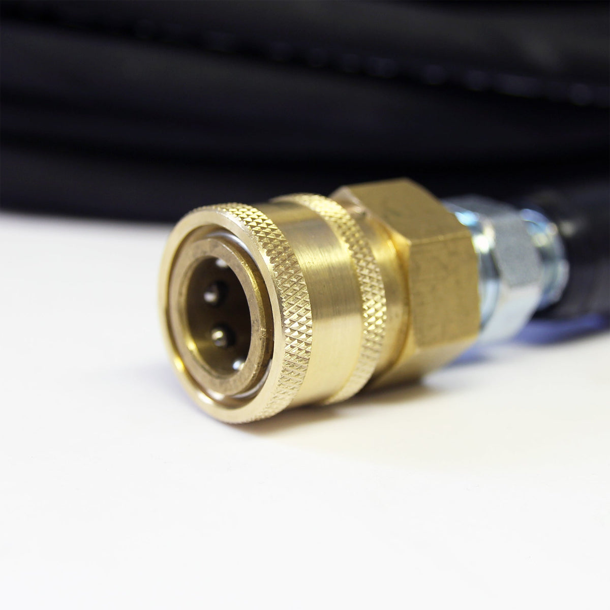 Kiam Products 1/4" Pressure Washer Hose - 3/8" Male & Female Quick Release, 220 Bar/3190 PSI Rated