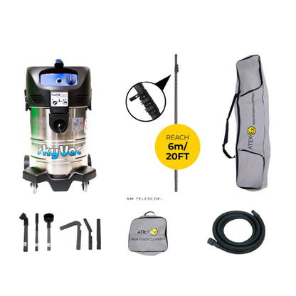 skyVac Atex A37 With High Suction Atex Certified Carbon Fibre Pole Set - Commercial Cleaning Machines Ltd
