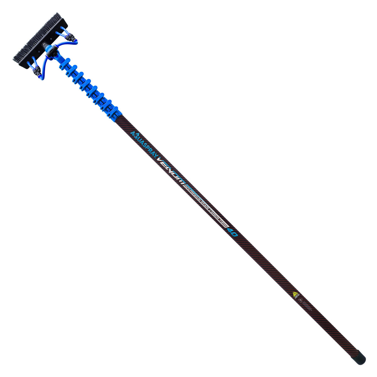 Aquaspray Venom Aquaspray® Venom 40ft 100% Carbon Kevlar Insulated Waterfed Window Cleaning Pole 8-Section