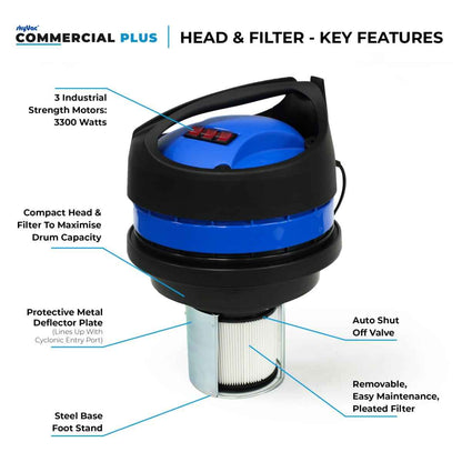 skyVac Commercial 75 Plus With Clamped Carbon Pole Set - 3 Motor 40ft Reach - Commercial Cleaning Machines Ltd