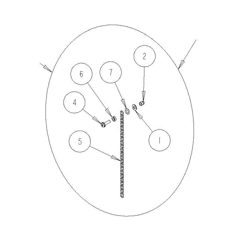 Truvox 05-3519-0000 lid chain assembly - parts diagram
