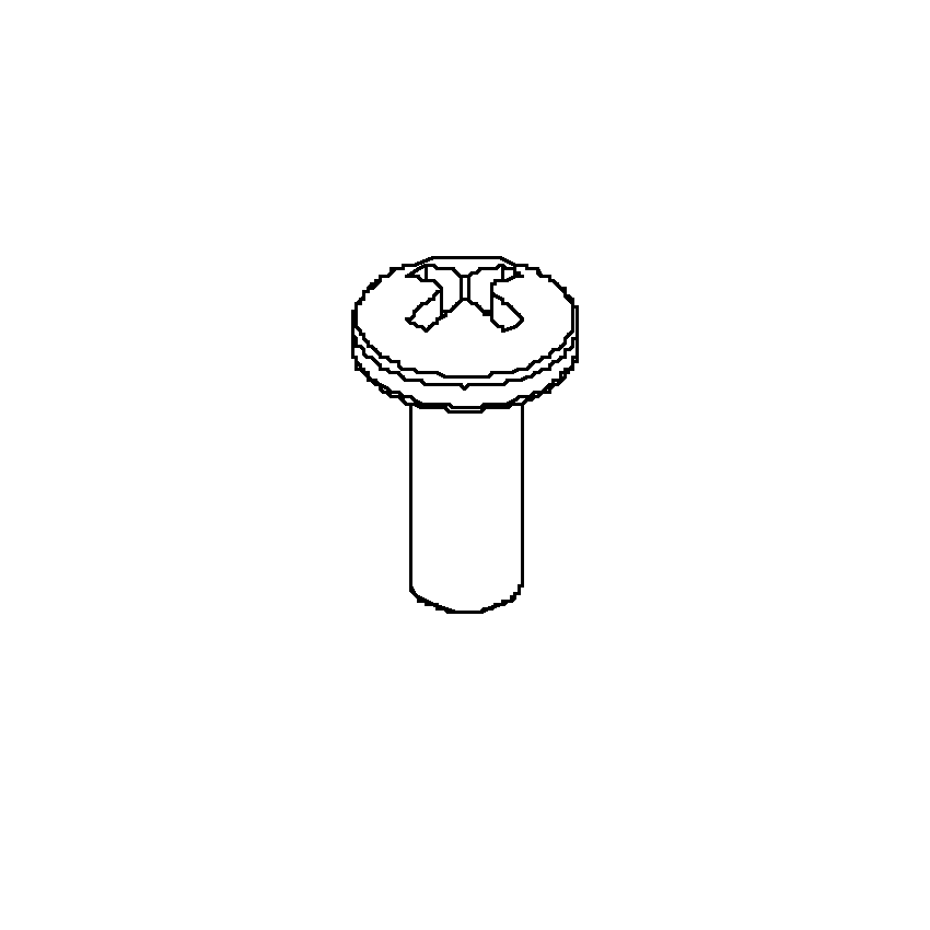 Truvox 00-0512-0013 M5 x 12 pozi pan head screw stainless steel - parts diagram