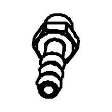 Truvox 02-3443-0000 male barb connector - parts diagram