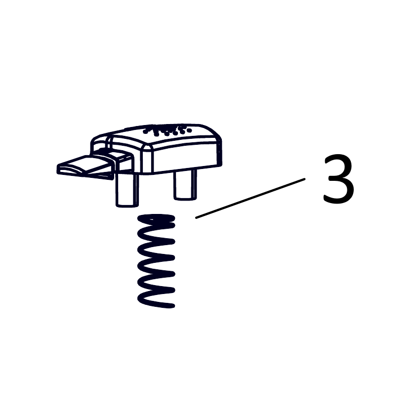 Truvox 90-0898-0000 pump lever and spring - parts diagram