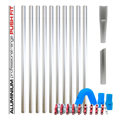 Kiam Products Gutter Vacuum Pole Kits Lightweight Aerospace Aluminium (51mm Diameter) 20-40ft